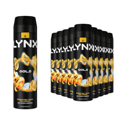 Lynx XL 48-H Gold Body Spray Deodorant 12 Pk, 200ml