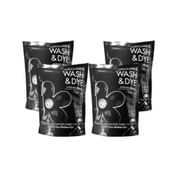 DYLON Wash & Dye Fabric Dye, Intense Black, 4 Packs of 350g
