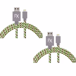 2x Aquarius 3m Phone Lightning Nylon USB Wire Braided Cable