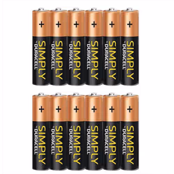 Duracell Simply Pk12 AA Batteries, Pack of 3