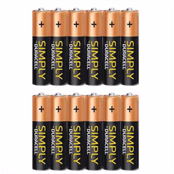 Duracell Simply AA Batteries 24Pk + AAA NonRechargeable Batteries 12Pk
