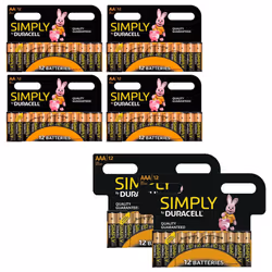 Duracell Simply AA Batteries4pk with AAA Non-Rechargeable Batteries2Pk
