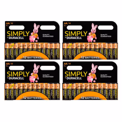 Duracell Simply AA Batteries4pk with AAA Non-Rechargeable Batteries2Pk