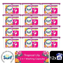 Surf 3-in-1 Washing Capsules with Natural Essential Oil 45Wx12pk
