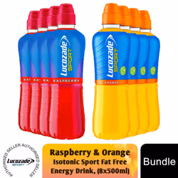 Lucozade Sport Orange & Raspberry Isotonic Drink Fat-Free 500ml