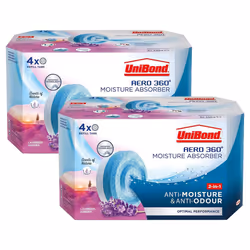 Unibond AERO 360 Moisture Absorber Lavender Garden Refill Tab - 8 x 450g