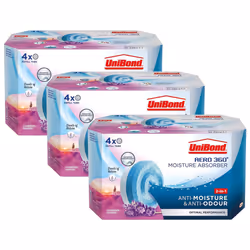Unibond AERO 360 Moisture Absorber Lavender Garden Refill Tab - 12 x 450g