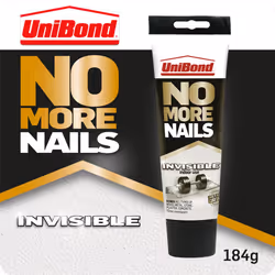 UniBond No More Nails Invisible, Heavy Duty Glue Tube for All Surface 184g, 6Pk