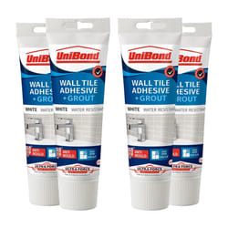 UniBond Anti Mould 2 in 1 Wall Tile Adhesive&Grout for Easy Tiling 300g, 4 Pack