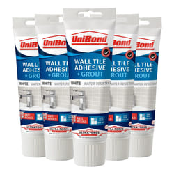 UniBond Anti Mould 2 in 1 Wall Tile Adhesive&Grout for Easy Tiling 300g, 5 Pack
