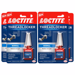 Loctite Medium Strength Easy to Use Threadlocker Transparent Adhesive 5g, 4 Pack