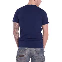 Oasis T Shirt Union Jack Classic Band Logo new Official Mens Blue - M, Blue