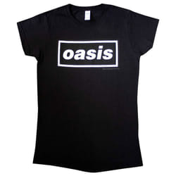 Oasis Decca Band Logo Skinny Fit T Shirt - L, Black