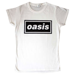 Oasis Decca Band Logo Skinny Fit T Shirt - M, White