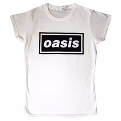 Oasis Decca Band Logo Skinny Fit T Shirt - L, White