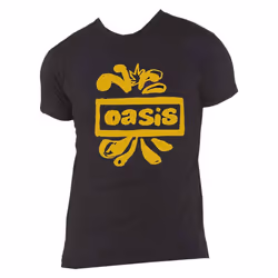 Oasis T Shirt Drawn Band Logo Definitely Maybe new Official Mens - XL, Black