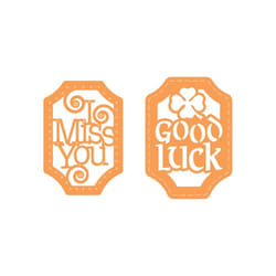 Tonic Studios - I Miss You / Good Luck - Duo Sentiment Die Set - 4229E