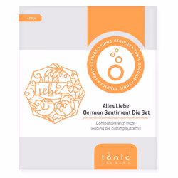 Alles Liebe - Deutsche GrÃ¼Ãe Stanzschablone Set - 4796e