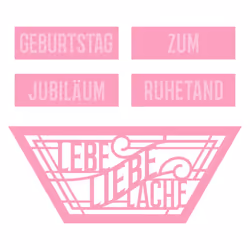 Lebe Liebe Lache - Deutsche GrÃ¼Ãe Stanzschablone Set - 4813E