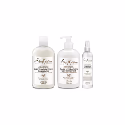 100% Virgin Coconut Oil TRIO BUNDLE| Daily Hydration Conditioner 13 Oz, Daily Hydration Shampoo 13 Oz & Leave-in Treatment 8 ...