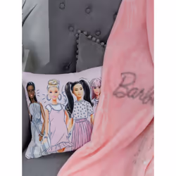 Barbie Figures Fleece Blanket