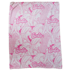 Barbie Kids Printed Flannel Throw - Pink - 150X100cm