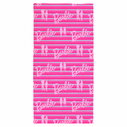 Barbie Pink Striped Cotton Beach Towel 70x140cm Soft & Absorbent