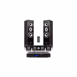 Fenton 5.0 Surround Sound Speaker System Home Cinema Theatre Set with FM Radio Bluetooth Amplifier, Black