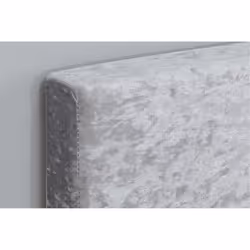 Grey Small Double Bed Frame Birlea Berlin Steel Crushed Velvet 4FT 120CM