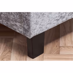 Grey Small Double Bed Frame Birlea Berlin Steel Crushed Velvet 4FT 120CM