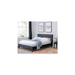 Beda King Size Bed - Black Crushed Velvet