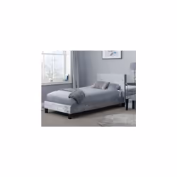 Beda King Size Bed - Steel Crushed Velvet