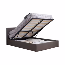 Small Double Ottoman Bed Grey Birlea Berlin Fabric Storage 4FT 120CM Frame