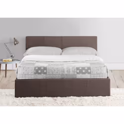 Small Double Ottoman Bed Grey Birlea Berlin Fabric Storage 4FT 120CM Frame