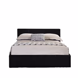 Small Double Ottoman Bed Black Birlea Berlin Leather Storage 4FT 120CM Frame - Additional view 4