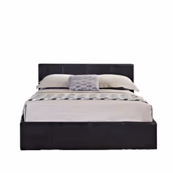 Small Double Ottoman Bed Brown Birlea Berlin Leather Storage 4FT 120CM Frame - Additional view 4