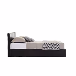 Small Double Ottoman Bed Brown Birlea Berlin Leather Storage 4FT 120CM Frame - Additional view 5