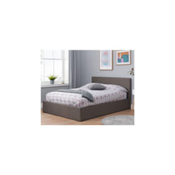 Double Beda Fabric Ottoman - Grey