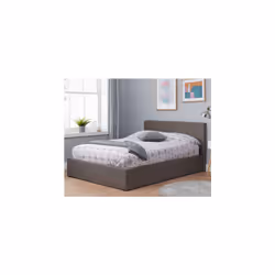Beda King Size Fabric Ottoman - Grey
