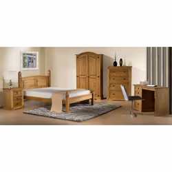 Corona Mexican Solid Pine Low Foot End 135cm Bedstead 4'6" Double bed Frame