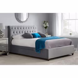 Marlow Grey Velvet Storage Bed - 2 Drawers - Sprung Slatted Base - Additional view 5
