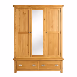 Woburn Oak 3 Door 2 Drawer Wardrobe - Additional view 4