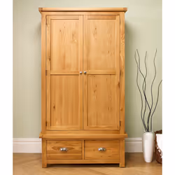 Woburn Oak 2 Door 2 Drawer Wardrobe