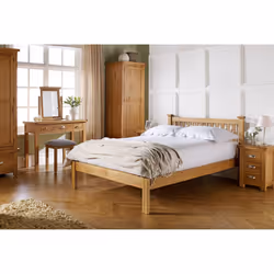 Woburn Oak 2 Door 2 Drawer Wardrobe - Additional view 6