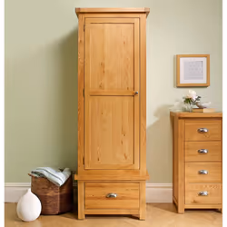 Woburn Oak 1 Door 1 Drawer Wardrobe