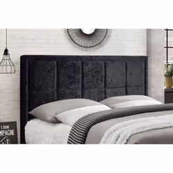 Harrison Double Bed-Black Crushed Velvet - Additional view 5