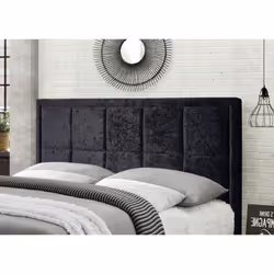 Black Small Double Bed Frame Birlea Hannover Crushed Velvet Fabric 120cm 4ft - Additional view 8