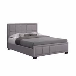 Grey Small Double Bed Frame Birlea Hannover Light Fabric 120cm 4ft Bedstead
