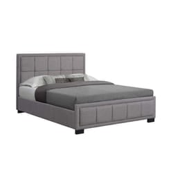 Grey Small Double Bed Frame Birlea Hannover Light Fabric 120cm 4ft Bedstead