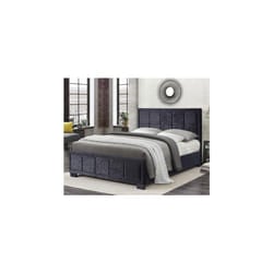 Harrison King Size Bed-Black Crushed Velvet